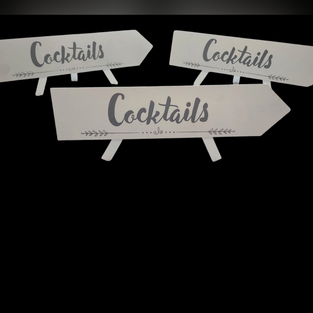 White Cocktail Signs